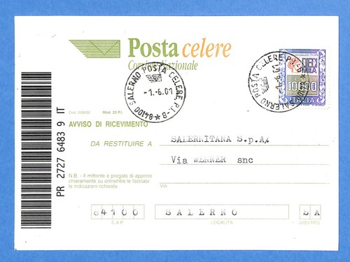 Express mail service receipt - mail,