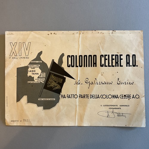 Attestato colonna celere o - attestato,